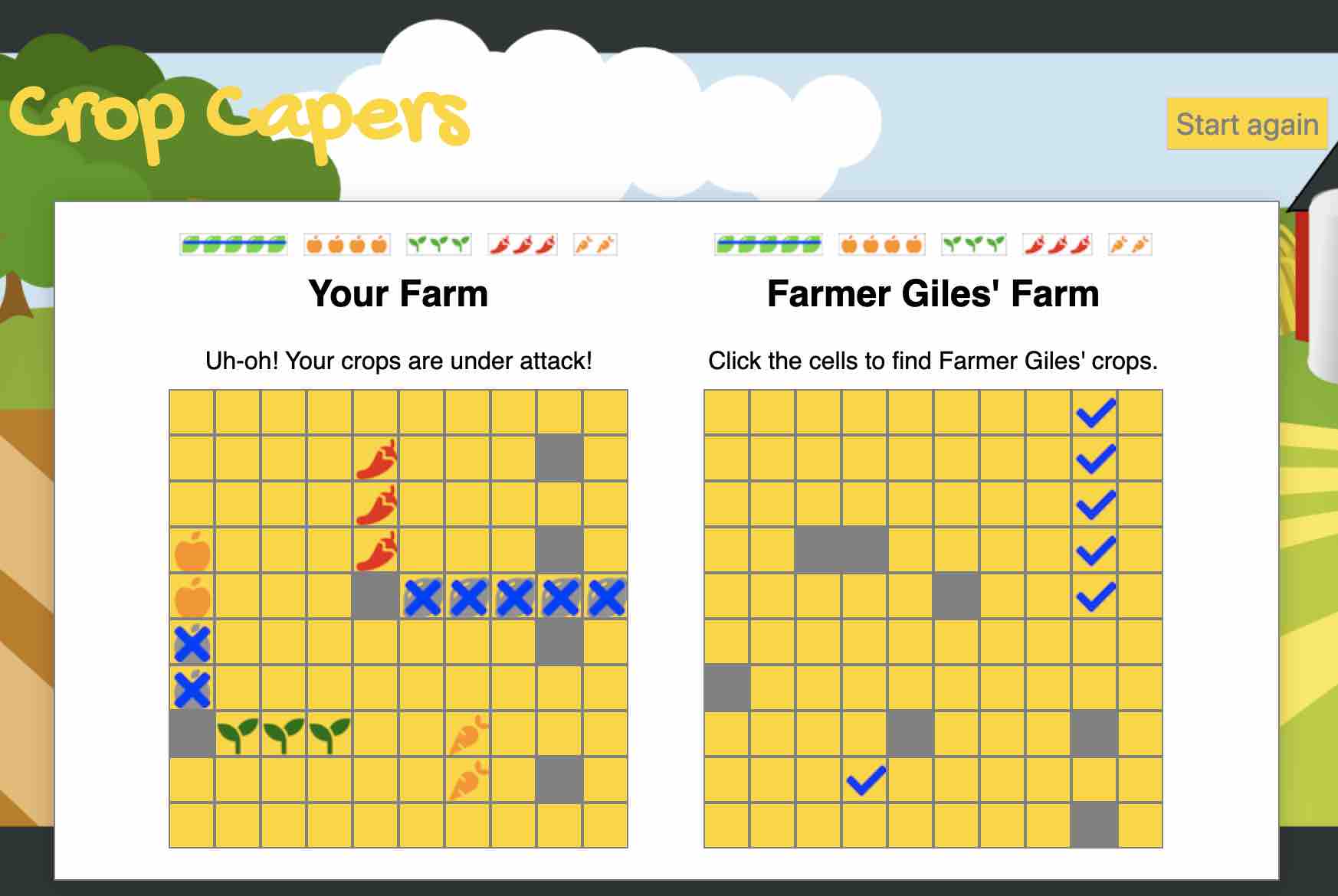 Crop Capers Project screenshot