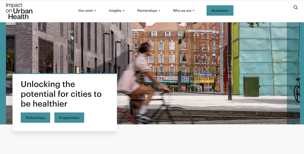 Screenshot of Urban Health website